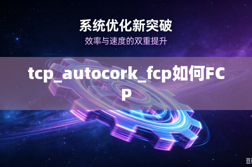 tcp_autocork_fcp如何FCP-第1张图片-电脑手机工具软件下载 - 免费实用工具合集 | 联启科技