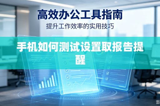 手机如何测试设置取报告提醒-第1张图片-电脑手机工具软件下载 - 免费实用工具合集 | 联启科技 手机如何测试设置取报告提醒-第1张图片-电脑手机工具软件下载 - 免费实用工具合集 | 联启科技
