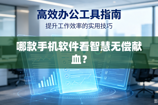 哪款手机软件看智慧无偿献血？-第1张图片-电脑手机工具软件下载 - 免费实用工具合集 | 联启科技