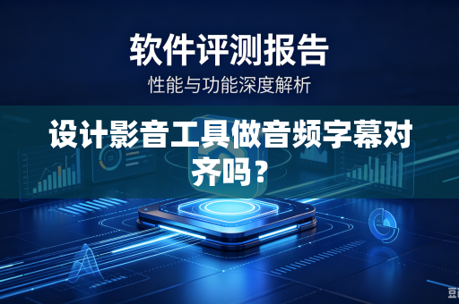 设计影音工具做音频字幕对齐吗？