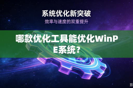 哪款优化工具能优化WinPE系统？