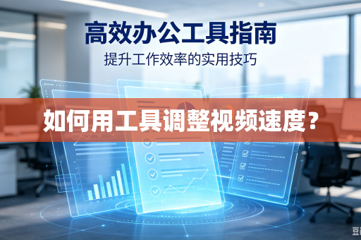 如何用工具调整视频速度？