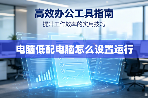 电脑低配电脑怎么设置运行