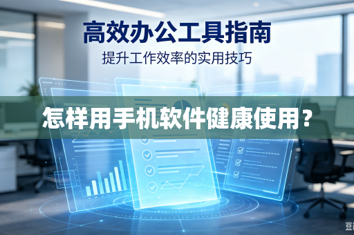 怎样用手机软件健康使用？