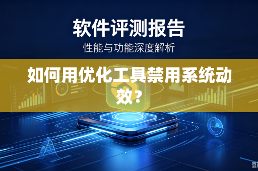 如何用优化工具禁用系统动效？