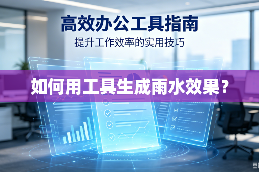 如何用工具生成雨水效果?-第1张图片-电脑手机工具软件下载 - 免费实用工具合集 | 联启科技 如何用工具生成雨水效果?-第1张图片-电脑手机工具软件下载 - 免费实用工具合集 | 联启科技