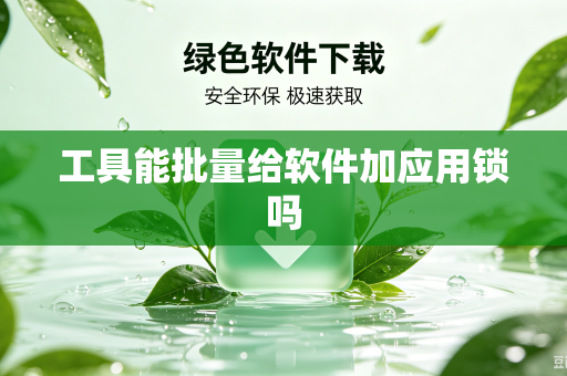 工具能批量给软件加应用锁吗