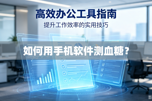如何用手机软件测血糖？