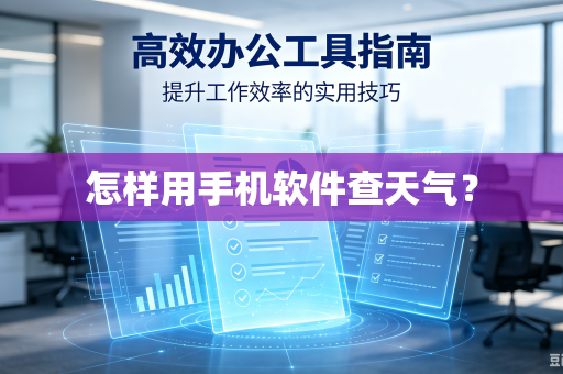 怎样用手机软件查天气？
