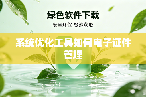 系统优化工具如何电子证件管理