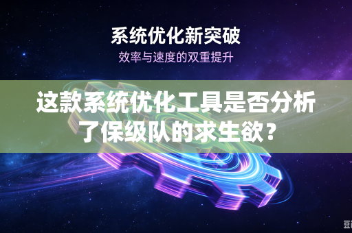 这款系统优化工具是否分析了保级队的求生欲？