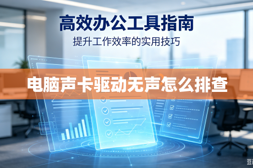 电脑声卡驱动无声怎么排查