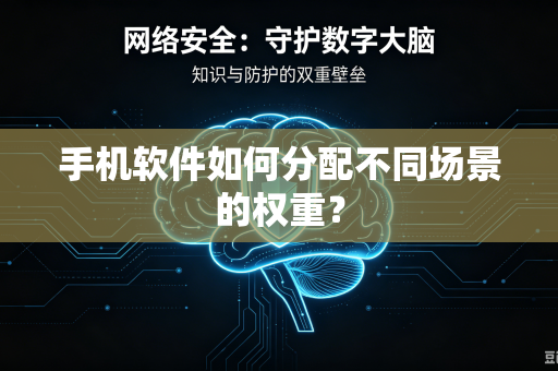 手机软件如何分配不同场景的权重？