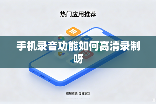 手机录音功能如何高清录制呀