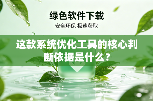 这款系统优化工具的核心判断依据是什么？