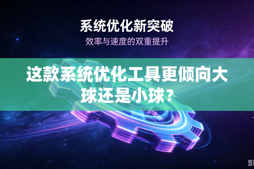 这款系统优化工具更倾向大球还是小球？