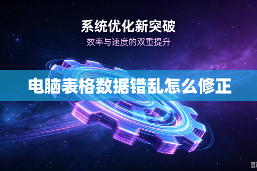 电脑表格数据错乱怎么修正