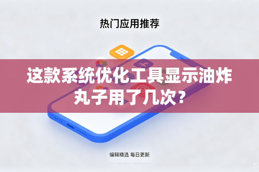 这款系统优化工具显示油炸丸子用了几次？