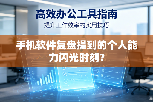 手机软件复盘提到的个人能力闪光时刻？