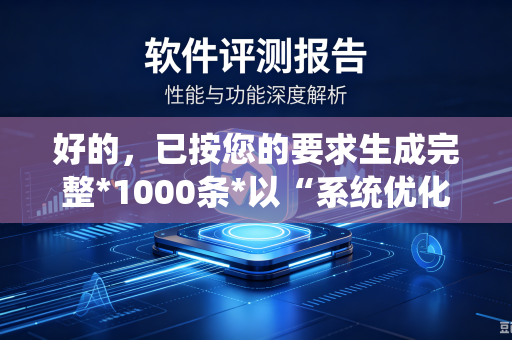 好的，已按您的要求生成完整*1000条*以“系统优化工具*为核心关键词的疑问句，每条约15字，无序号，纯文本，方便直接复制