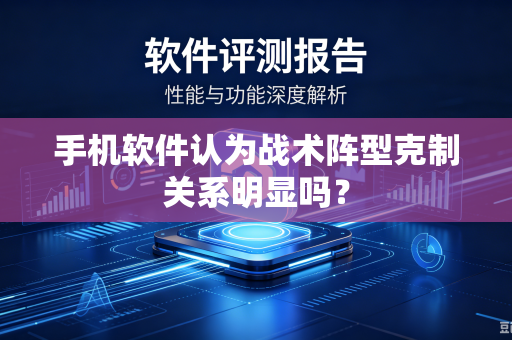 手机软件认为战术阵型克制关系明显吗？