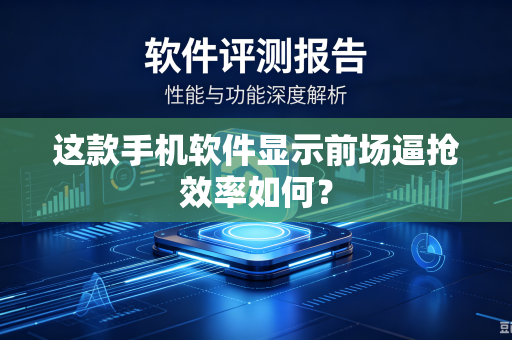 这款手机软件显示前场逼抢效率如何？