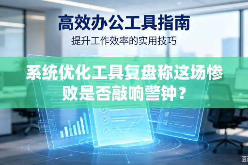 系统优化工具复盘称这场惨败是否敲响警钟？