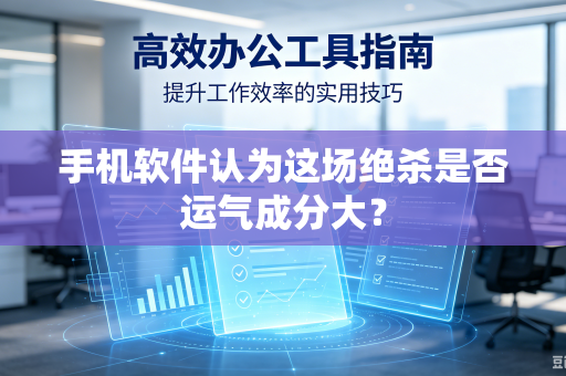 手机软件认为这场绝杀是否运气成分大？