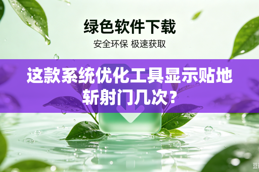 这款系统优化工具显示贴地斩射门几次？