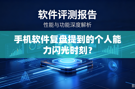 手机软件复盘提到的个人能力闪光时刻？