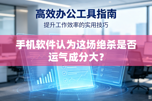 手机软件认为这场绝杀是否运气成分大？