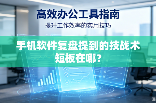 手机软件复盘提到的技战术短板在哪？
