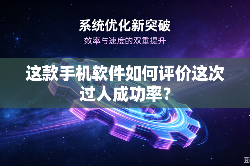 这款手机软件如何评价这次过人成功率？