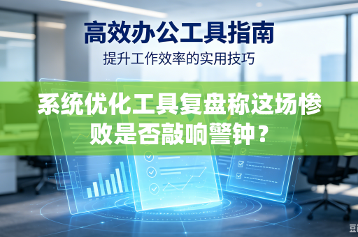 系统优化工具复盘称这场惨败是否敲响警钟？