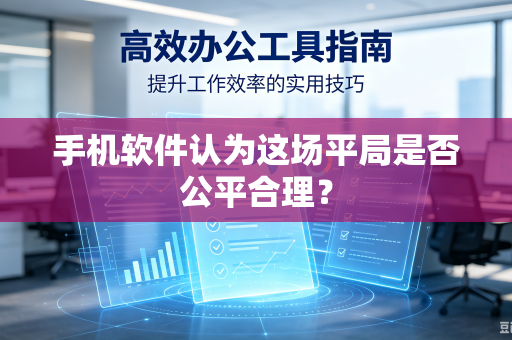 手机软件认为这场平局是否公平合理？