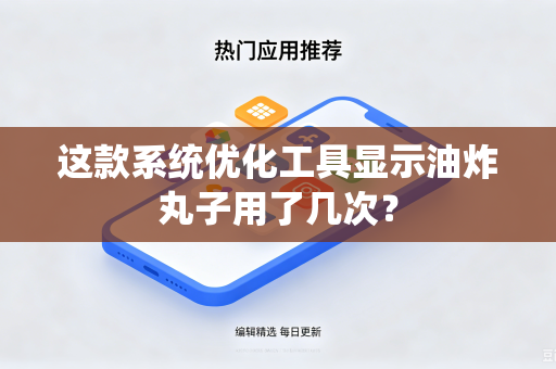 这款系统优化工具显示油炸丸子用了几次？