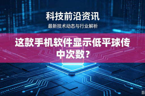 这款手机软件显示低平球传中次数？