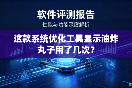 这款系统优化工具显示油炸丸子用了几次？