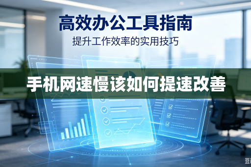 手机网速慢该如何提速改善