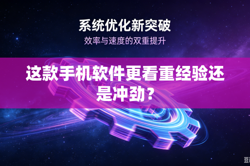 这款手机软件更看重经验还是冲劲？