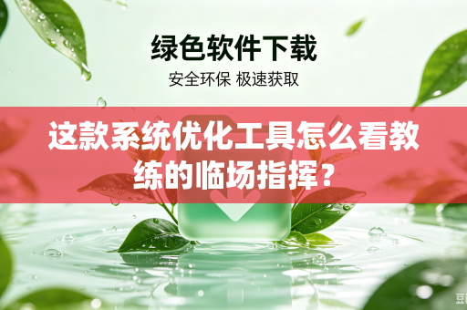这款系统优化工具怎么看教练的临场指挥？