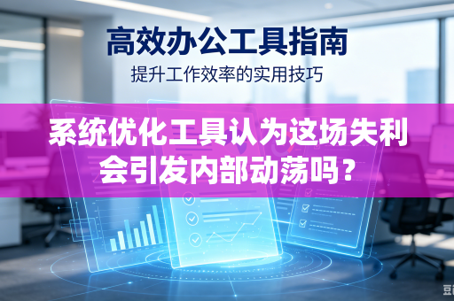 系统优化工具认为这场失利会引发内部动荡吗？