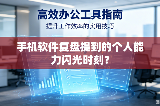 手机软件复盘提到的个人能力闪光时刻？