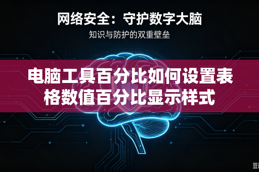 电脑工具百分比如何设置表格数值百分比显示样式