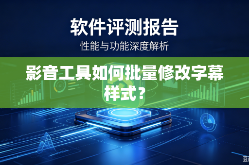 影音工具如何批量修改字幕样式？