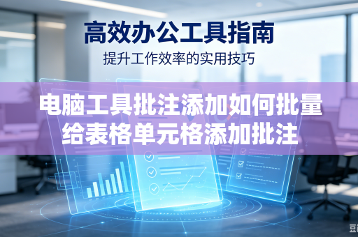 电脑工具批注添加如何批量给表格单元格添加批注