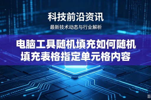 电脑工具随机填充如何随机填充表格指定单元格内容
