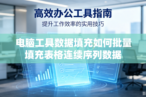 电脑工具数据填充如何批量填充表格连续序列数据
