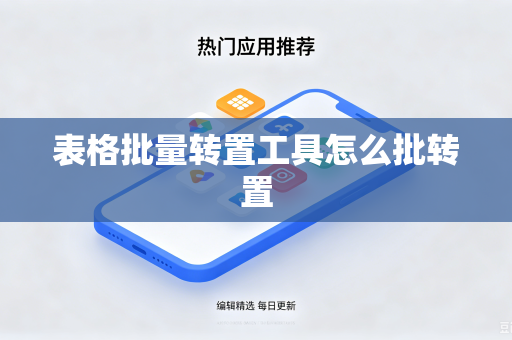 表格批量转置工具怎么批转置