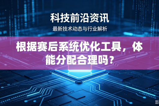 根据赛后系统优化工具，体能分配合理吗？